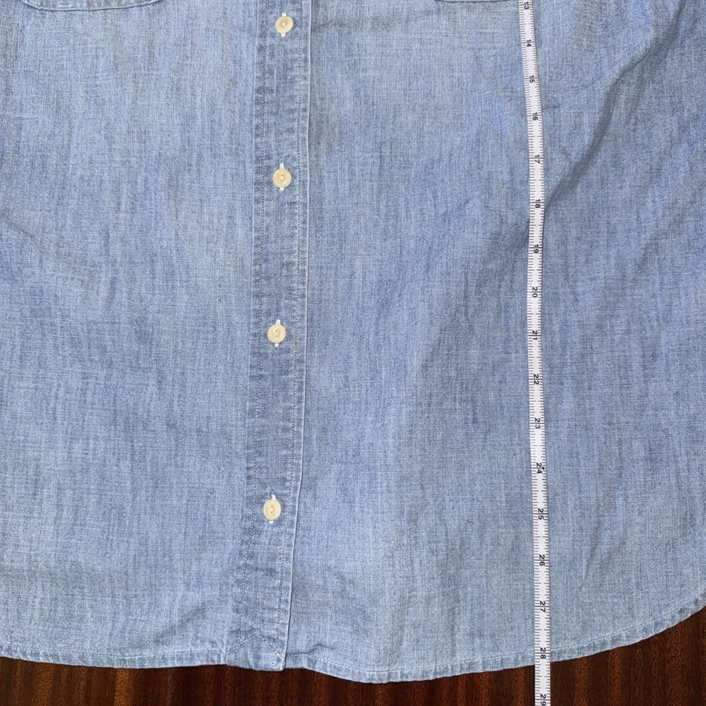Lauren Jeans Co Ralph Lauren Shirt Women XL Blue Chambray Blouse Cowgirl Vintage - Picture 10 of 10